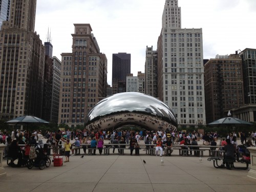 The famous Bean in Chicago's Millennium Park.