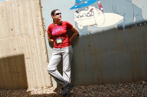 On assignment, Iraq, May 2011. Photo Credit: Jackie Spinner