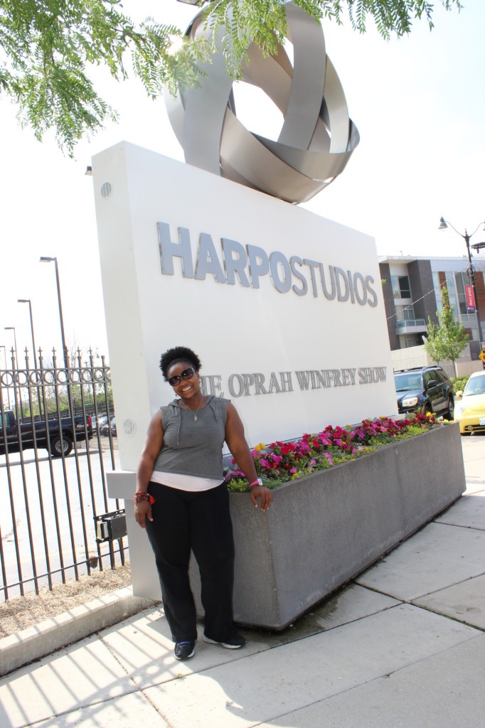 Christa Smith outside Harpo Studios. Photo Credit: Christa Smith