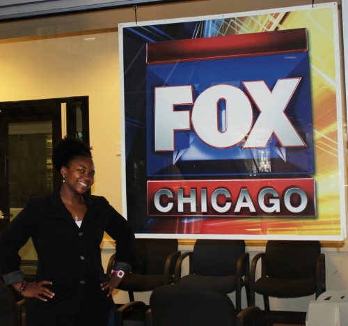 Christa Smith at Fox 32 Chicago. Photo Credit: Christa Smith