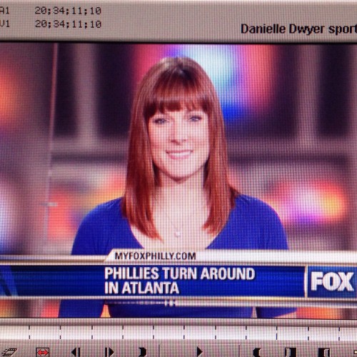 Recording one of the sportscast I cut, edited, wrote and produced at Fox 29 Philadelphia.