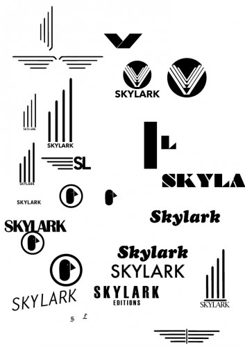 The beginning of the creative process for designing Skylark's logo